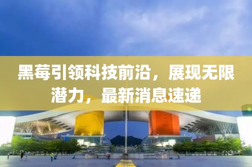 黑莓引领科技前沿，展现无限潜力，最新消息速递