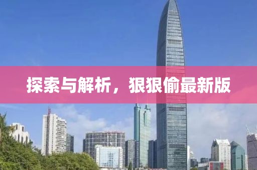 探索与解析，狠狠偷最新版