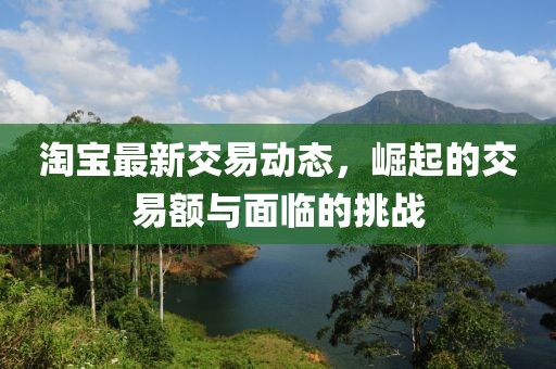 淘宝最新交易动态，崛起的交易额与面临的挑战
