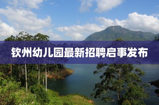 钦州幼儿园最新招聘启事发布