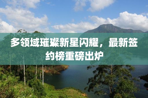 多领域璀璨新星闪耀，最新签约榜重磅出炉