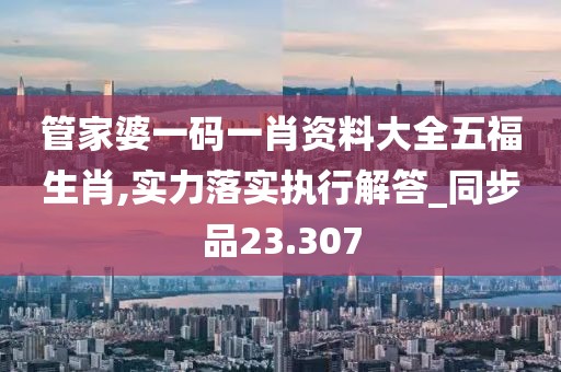 管家婆一码一肖资料大全五福生肖,实力落实执行解答_同步品23.307