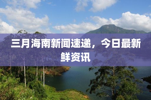 三月海南新闻速递，今日最新鲜资讯