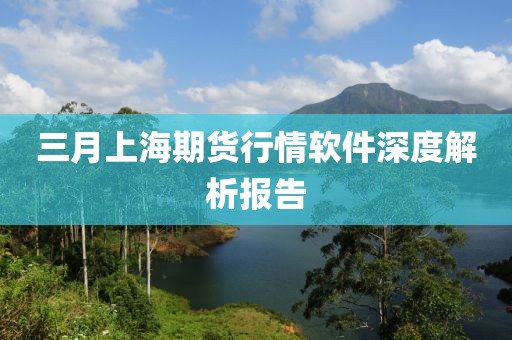 三月上海期货行情软件深度解析报告