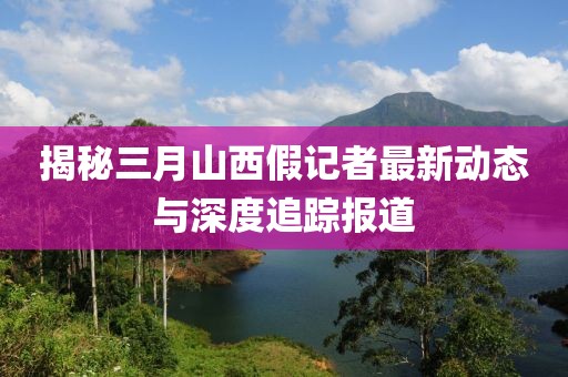 揭秘三月山西假记者最新动态与深度追踪报道