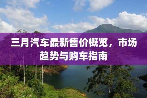 三月汽车最新售价概览，市场趋势与购车指南