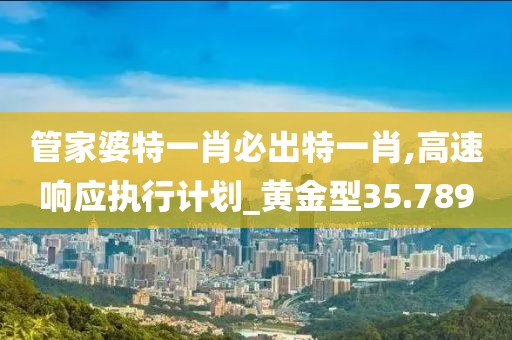 管家婆特一肖必出特一肖,高速响应执行计划_黄金型35.789