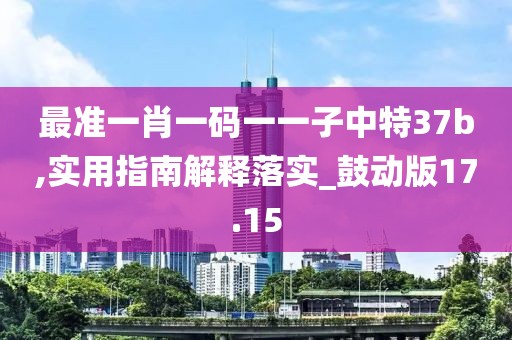最准一肖一码一一子中特37b,实用指南解释落实_鼓动版17.15