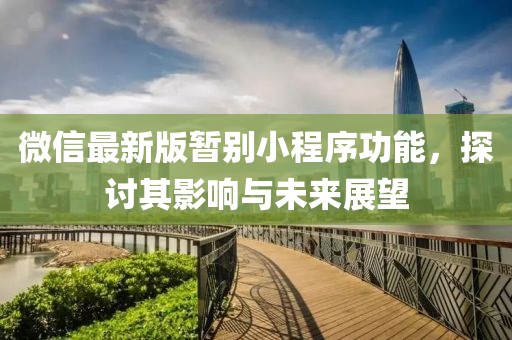 微信最新版暂别小程序功能，探讨其影响与未来展望