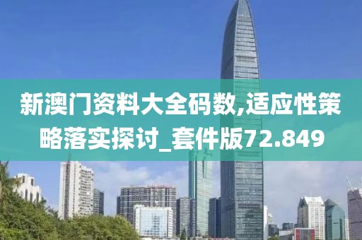 新澳门资料大全码数,适应性策略落实探讨_套件版72.849