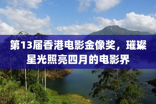 第13届香港电影金像奖，璀璨星光照亮四月的电影界