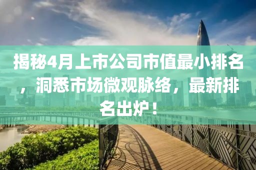 揭秘4月上市公司市值最小排名，洞悉市场微观脉络，最新排名出炉！