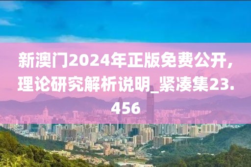新澳门2024年正版免费公开,理论研究解析说明_紧凑集23.456