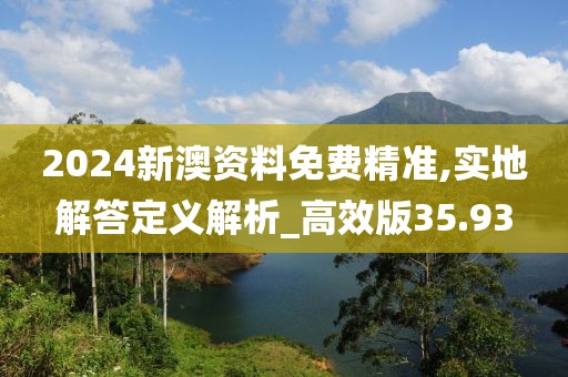 2024新澳资料免费精准,实地解答定义解析_高效版35.93