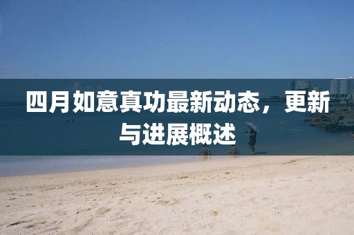 四月如意真功最新动态，更新与进展概述
