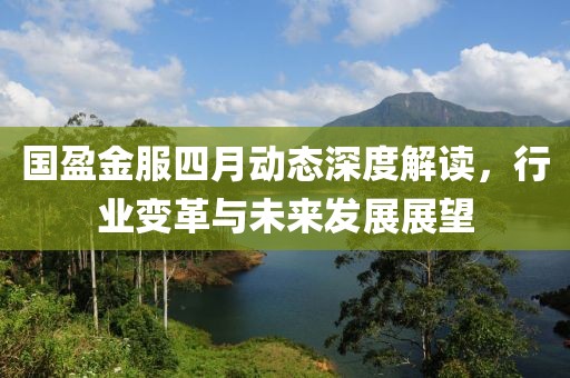 国盈金服四月动态深度解读，行业变革与未来发展展望