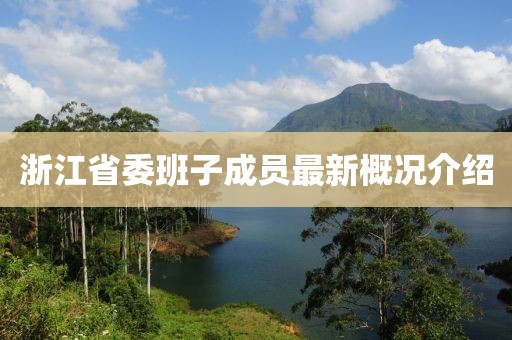浙江省委班子成员最新概况介绍