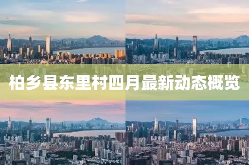 柏乡县东里村四月最新动态概览