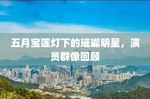 五月宝莲灯下的璀璨明星，演员群像回顾