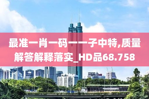 最准一肖一码一一子中特,质量解答解释落实_HD品68.758