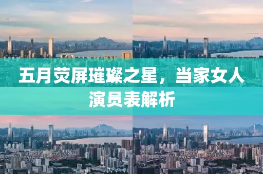 五月荧屏璀璨之星，当家女人演员表解析