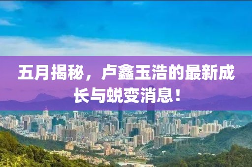 五月揭秘，卢鑫玉浩的最新成长与蜕变消息！