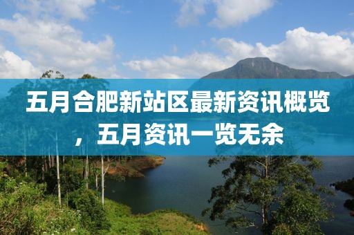 五月合肥新站区最新资讯概览，五月资讯一览无余
