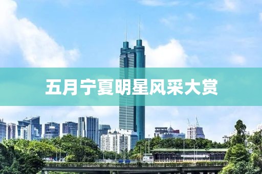 五月宁夏明星风采大赏