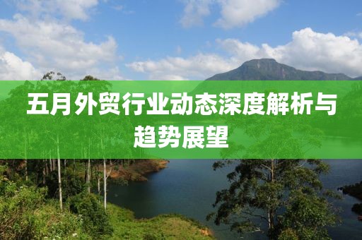 五月外贸行业动态深度解析与趋势展望