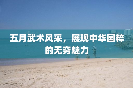 五月武术风采，展现中华国粹的无穷魅力