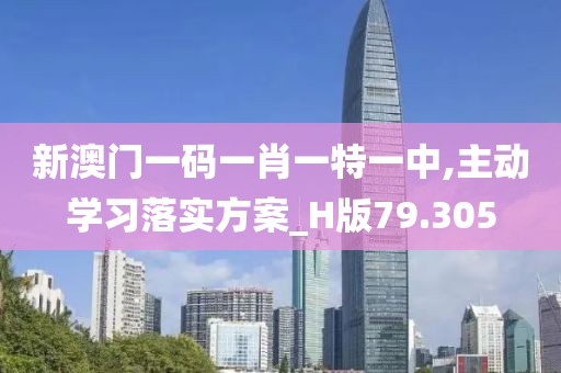 新澳门一码一肖一特一中,主动学习落实方案_H版79.305