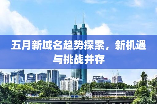 五月新域名趋势探索，新机遇与挑战并存
