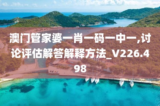 澳门管家婆一肖一码一中一,讨论评估解答解释方法_V226.498