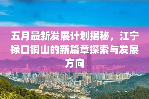 五月最新发展计划揭秘，江宁禄口铜山的新篇章探索与发展方向