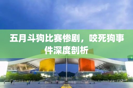 五月斗狗比赛惨剧，咬死狗事件深度剖析