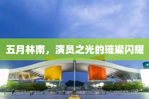 五月林南，演员之光的璀璨闪耀