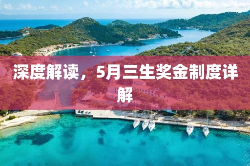 深度解读，5月三生奖金制度详解