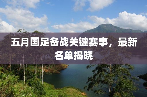 五月国足备战关键赛事，最新名单揭晓