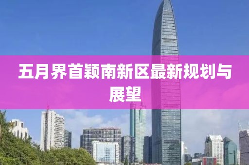 五月界首颖南新区最新规划与展望