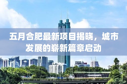 五月合肥最新项目揭晓，城市发展的崭新篇章启动