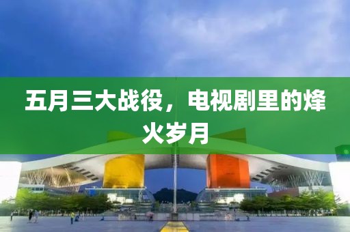 五月三大战役，电视剧里的烽火岁月