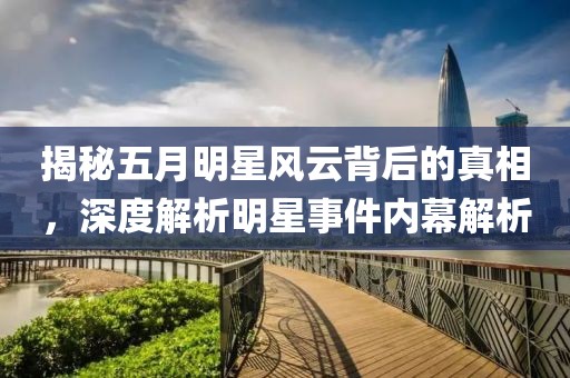 揭秘五月明星风云背后的真相，深度解析明星事件内幕解析