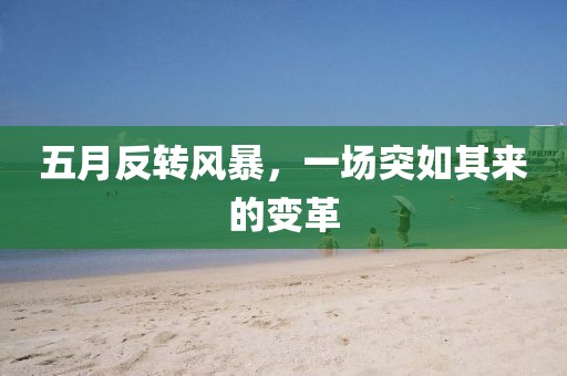 五月反转风暴，一场突如其来的变革