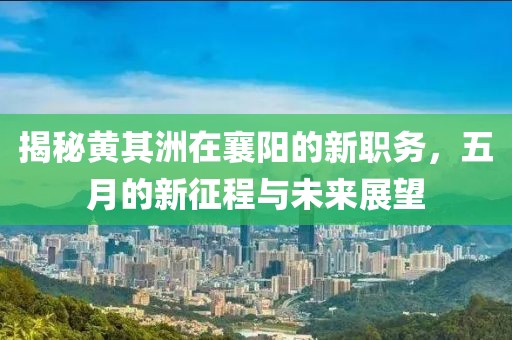 揭秘黄其洲在襄阳的新职务，五月的新征程与未来展望