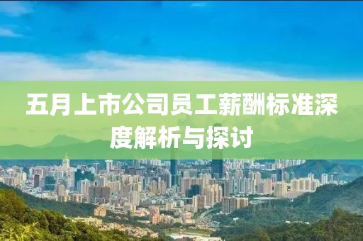 五月上市公司员工薪酬标准深度解析与探讨