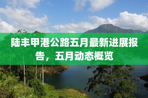 陆丰甲港公路五月最新进展报告，五月动态概览