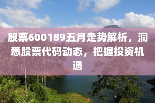 股票600189五月走势解析，洞悉股票代码动态，把握投资机遇