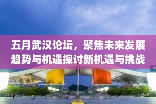 五月武汉论坛，聚焦未来发展趋势与机遇探讨新机遇与挑战