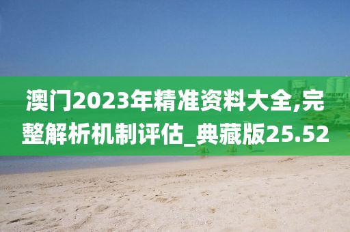 澳门2023年精准资料大全,完整解析机制评估_典藏版25.52