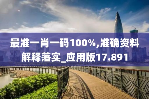 最准一肖一码100%,准确资料解释落实_应用版17.891